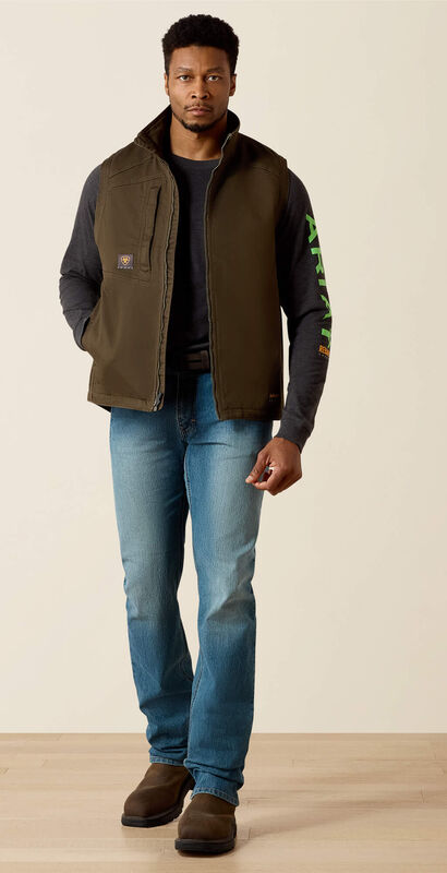 Rebar Washed DuraCanvas Insulated Vest Full